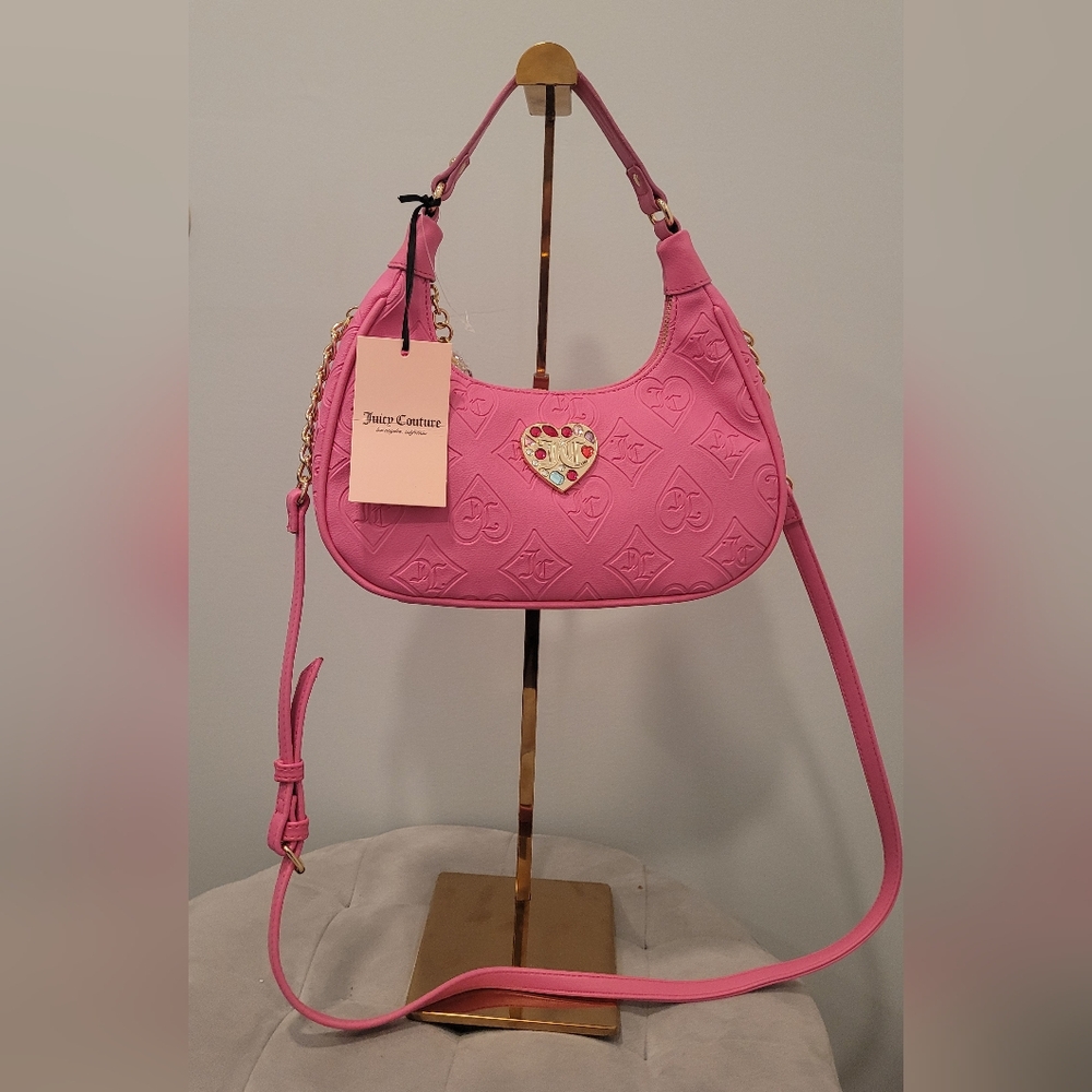 JUICY NWT PINK GLITZED OUT HOBO BAG